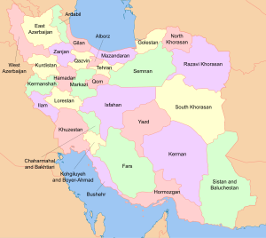 Map of Iran and Surrounding Areas - road ,Religious iran cities map ...