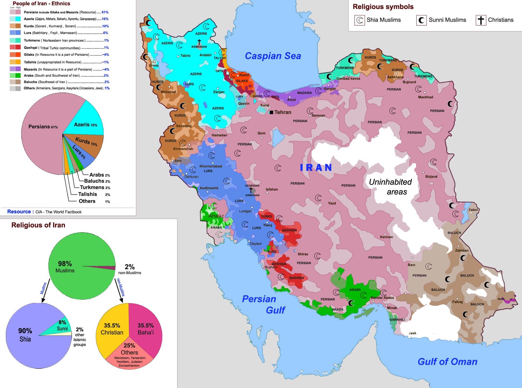 Iran Religious Map