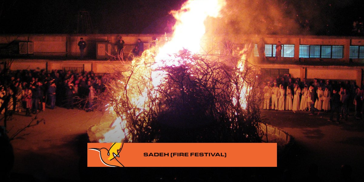 Sadeh (Fire Festival) unique custom that Zoroastrian run for gods