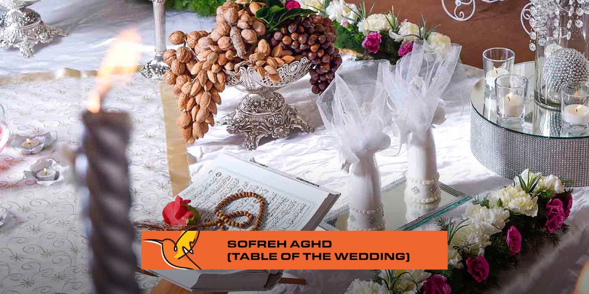 Sofre agha or table of weddding in Iranian culture for wedlock