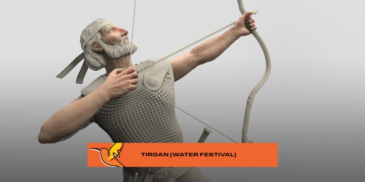 Tirgan (Water Festival) fisting of harvester