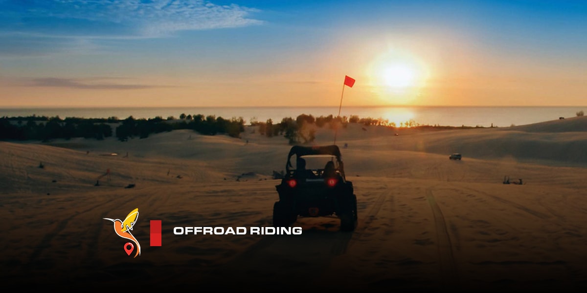 Offroad riding besides the sea and naaz island